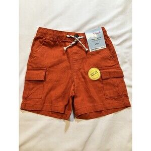 Toddlers Knit Cargo Orange Pull-On Shorts - Cat & Jack 18M Summer Casual